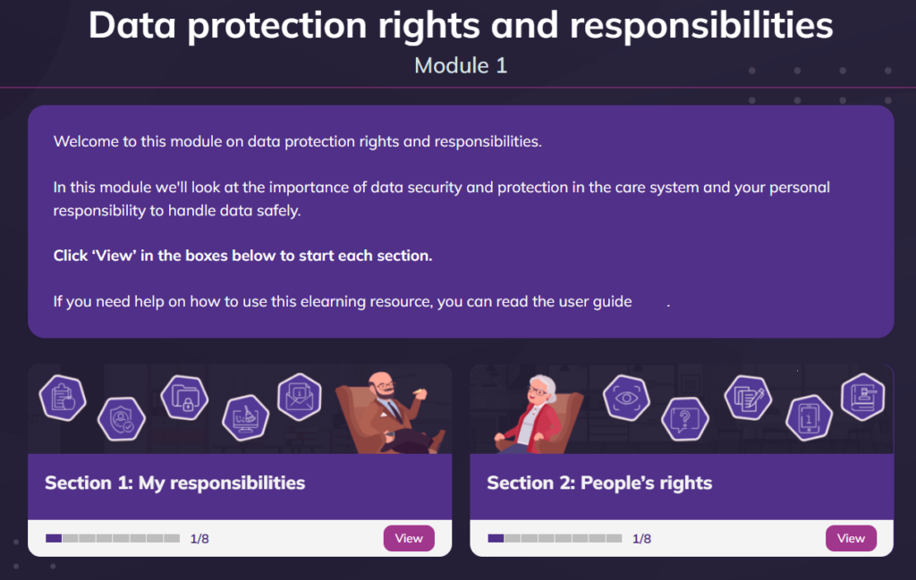 First free elearning resource on data protection for care staff launched